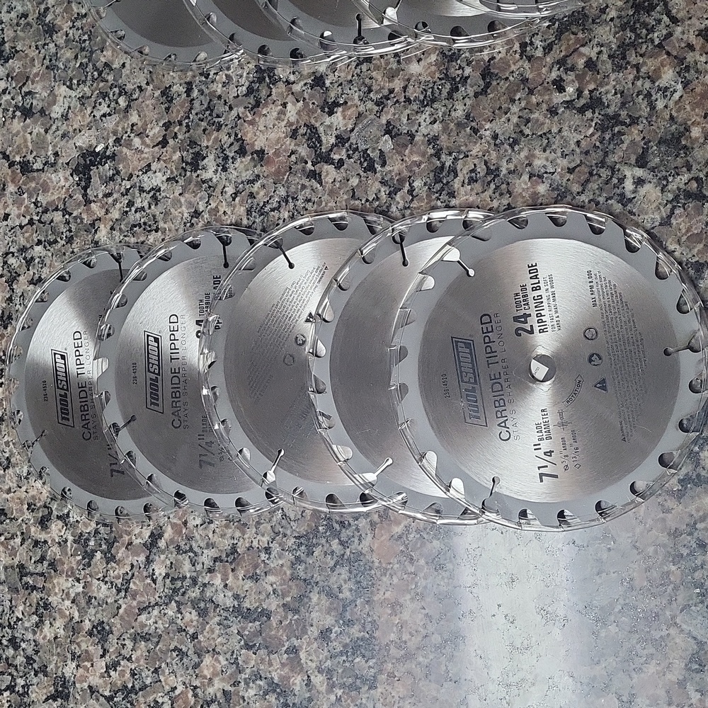 Lot of 5 TOOL SHOP 7-1/4" CARBIDE TIPPED RIPPING SAW BLADE 24 TOOTH new